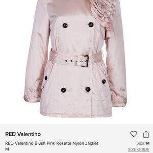 RED Valentino Light Pink Rosette Trench Coat